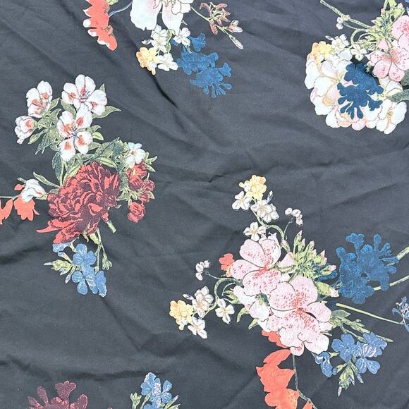 Womens Plus Size Floral Blouse with Notch Neck Cuffed Sleeve Size 3XL - Picture 12 of 13